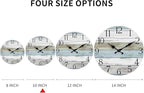 Wall Clock, 10 Inch Silent Non Ticking Wall Clocks Battery Operated, Rustic - Image 2