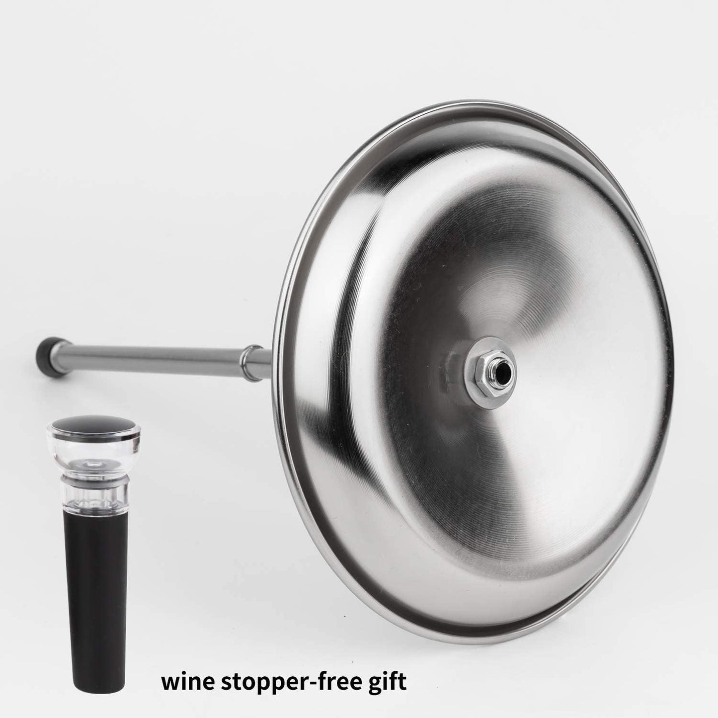 Wine Decanter Drying Stand with Silicone Head to Prevent Scratches-Detachable Shelf Decanter Rack Holder with Drip Catching Base with Wine Bottle Stopper, Decanter and Wine Glass NOT Included