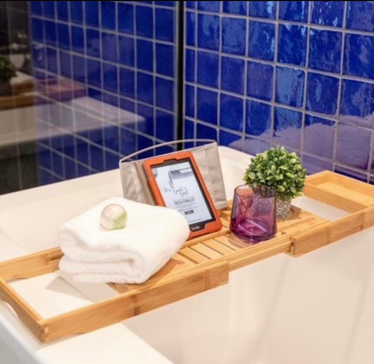 Drinique Unbreakable Stemless Wine Glasses (Set of 4) 12oz Tritan Plastic Stemless Glassware for Indoor or Outdoor Use - Purple