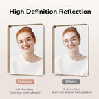 USHOWER Gold Bathroom Mirrors 22"x30" 2 Pack, Brushed Gold Rounded Rectangle - Image 3