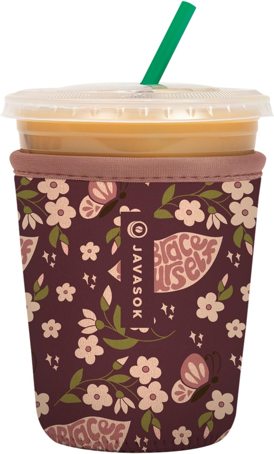 Sok It JavaSok Iced Coffee & Cold Soda Insulated Neoprene Cup Sleeve (Self Love, Small: 16-20oz)