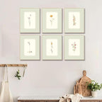 KBKBART Mint Green Floral Wall Art Set of 6 Unframed, Minimalist Abstract - Image 4