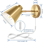 VATONI Plug in Wall Sconces, Dimmable Wall Sconces Adjustable Angle Wall Lights - Image 5