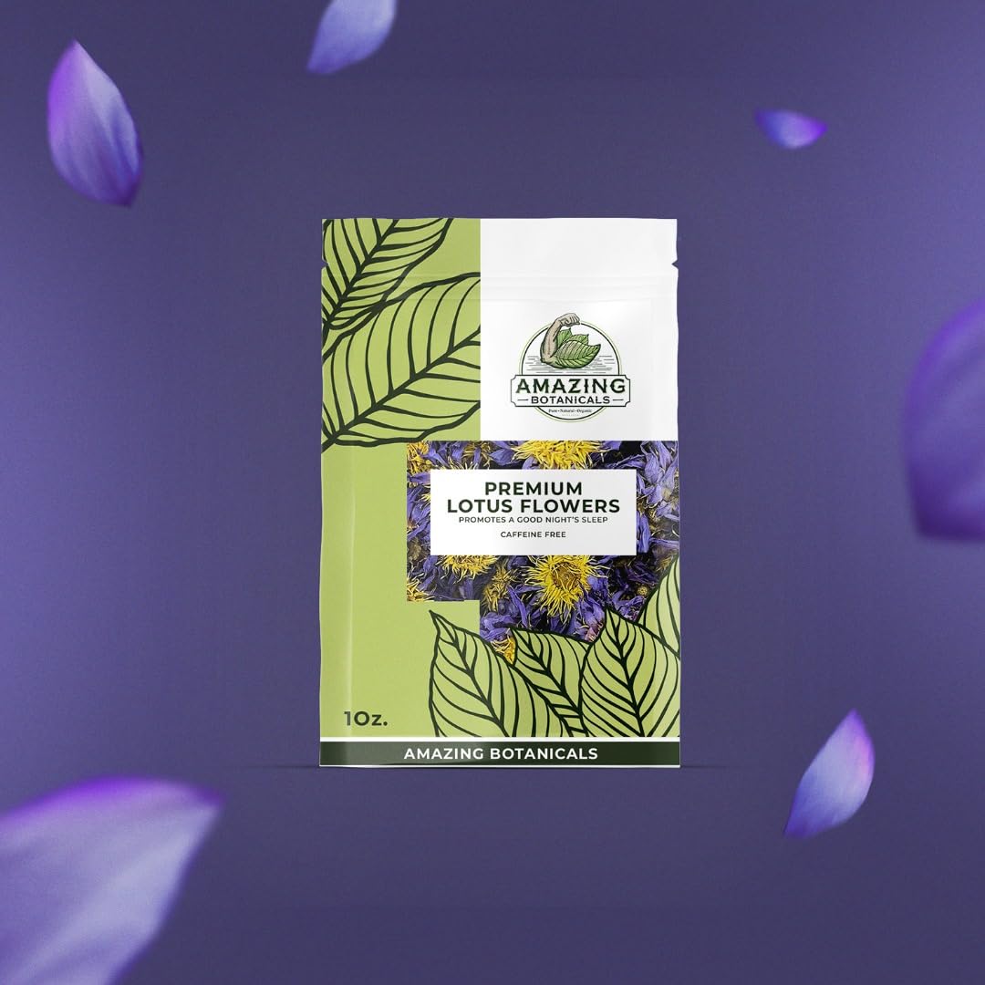 Premium Whole Dried Flower Tea - Natural Loose Leaf Tea Non GMO Caffeine Free Sleepytime Herbal Tea – Excellent Source of Antioxidants - 30 grams