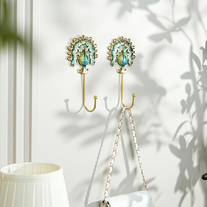 Vintage Wall Hooks Decorative Rack Hangers, 2 Pack Metal Wall Mounted Hook - Image 5