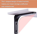 DINZI LVJ Long Wall Shelves, 47.3Inch Wall Mounted Shelves Set of 2, Extra - Image 9