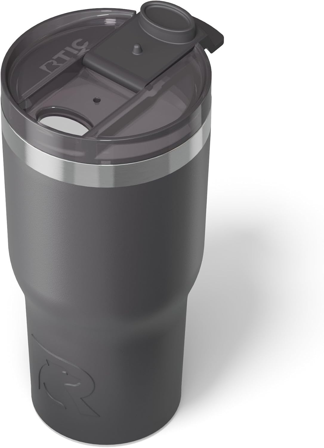 RTIC 20oz Essential Tumbler with Lid, Insulated, Stainless Steel, Metal, Double Wall Vacuum-Insulation, Ceramic Lined, Travel Cup for Iced Coffee, Tea, Hot and Cold Drink, Graphite