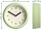 JONES CLOCKS® Fuze wall Clock | Small Round Clock | Matcha Green | Playful - Image 3