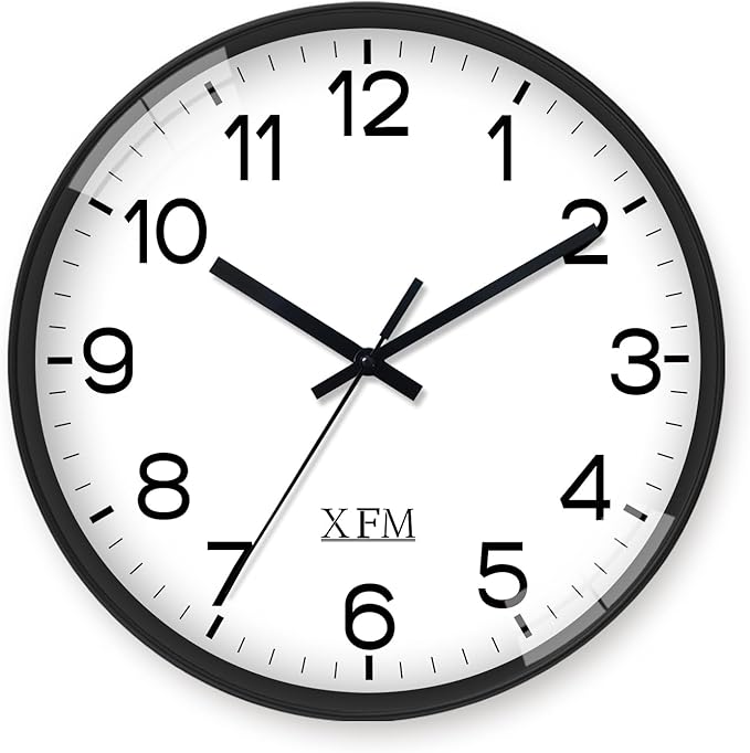 XFM Wall Clock 12 Inch Modern Small Wall Clocks Battery Operated Silent Non by XFMWallClock