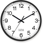 XFM Black Wall Clock 10 Inch Modern Small Wall Clocks Battery Operated Silent by XFMWallClock