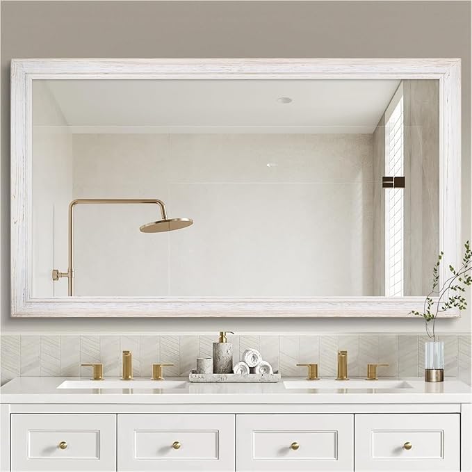 36 x 60 Rustic Wooden Framed Wall Mirror by nolsia