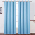 LEMOMO Blackout Curtains 52 x 90 Inch Long Sky Blue Curtains Set of 2 Panels by Lemomo
