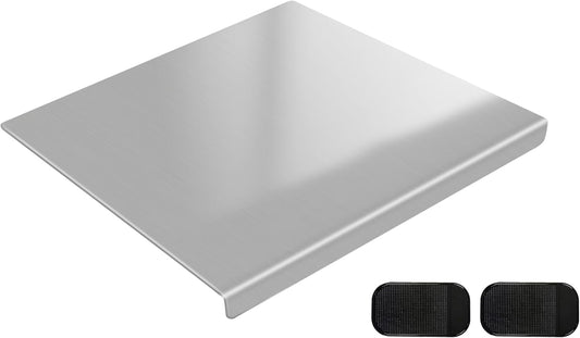 304 Stainless Steel Cutting Board with 2 Pack Non-Slip Mats, Yoposeo Heavy Duty Baking Cutting Chopping Boards for Kitchen, Meat, Fruits, Vegetables, Bread and Baking (19.7" X 15.7"/ 50 X 40cm)