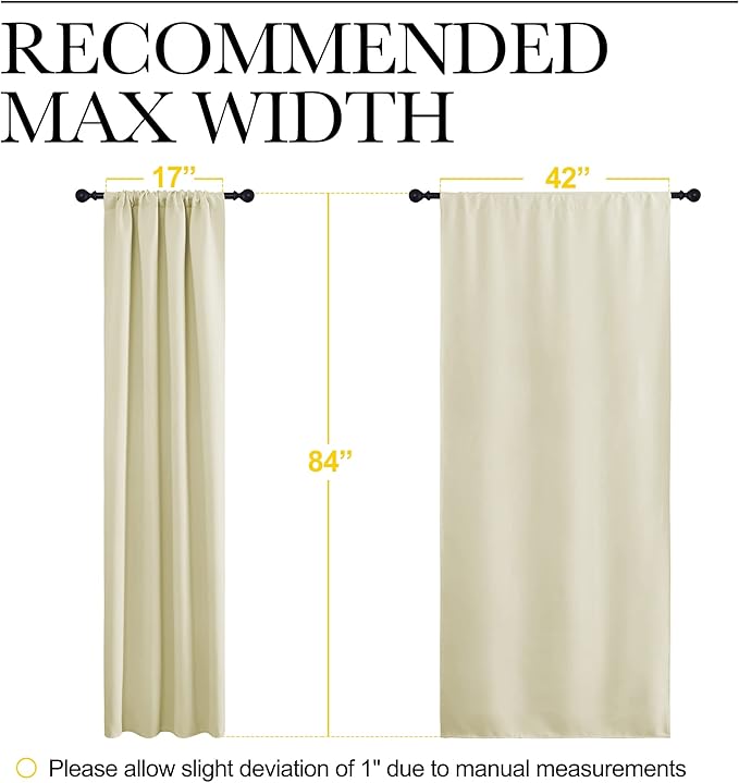 NICETOWN Blackout Curtains for Living Curtains, Window Treatment Thermal - Image 7