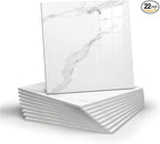 Chejiaye 22pcs Marble Peel and Stick Backsplash Waterproof Washroom Wall Panels by Chejiaye