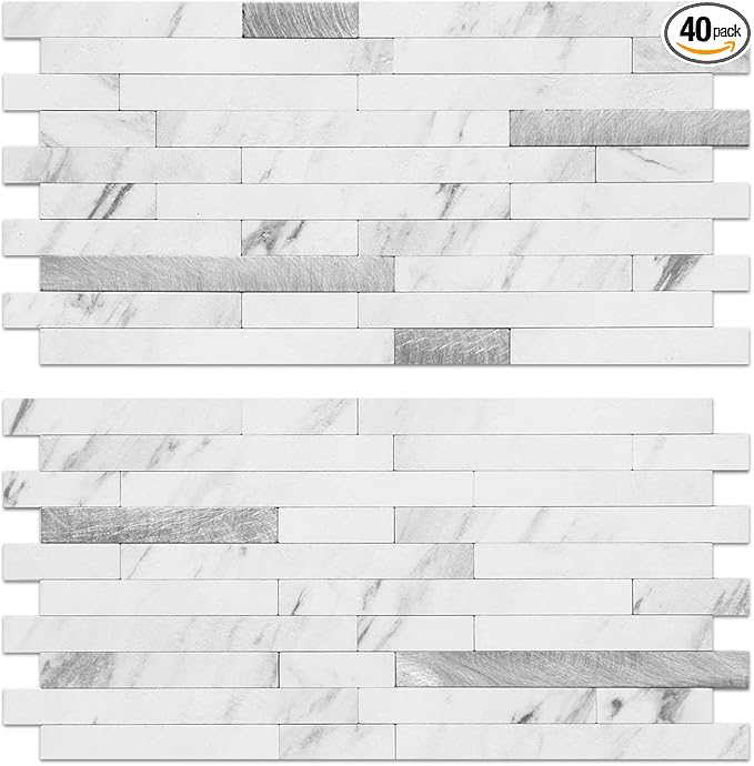 AULIGET 40 Sheets Faux Stone Peel and Stick Backsplash by AULIGET