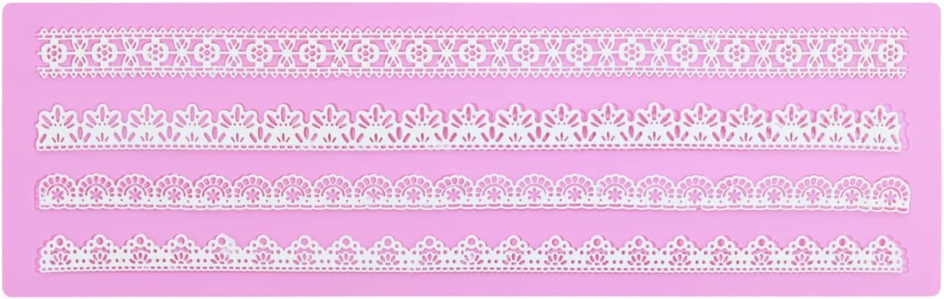 Embossing Lace Fondant Molds, Silicone Lace Mold for Cakes Decorating, Silicone Molds for cake lace Mat Craft Tools