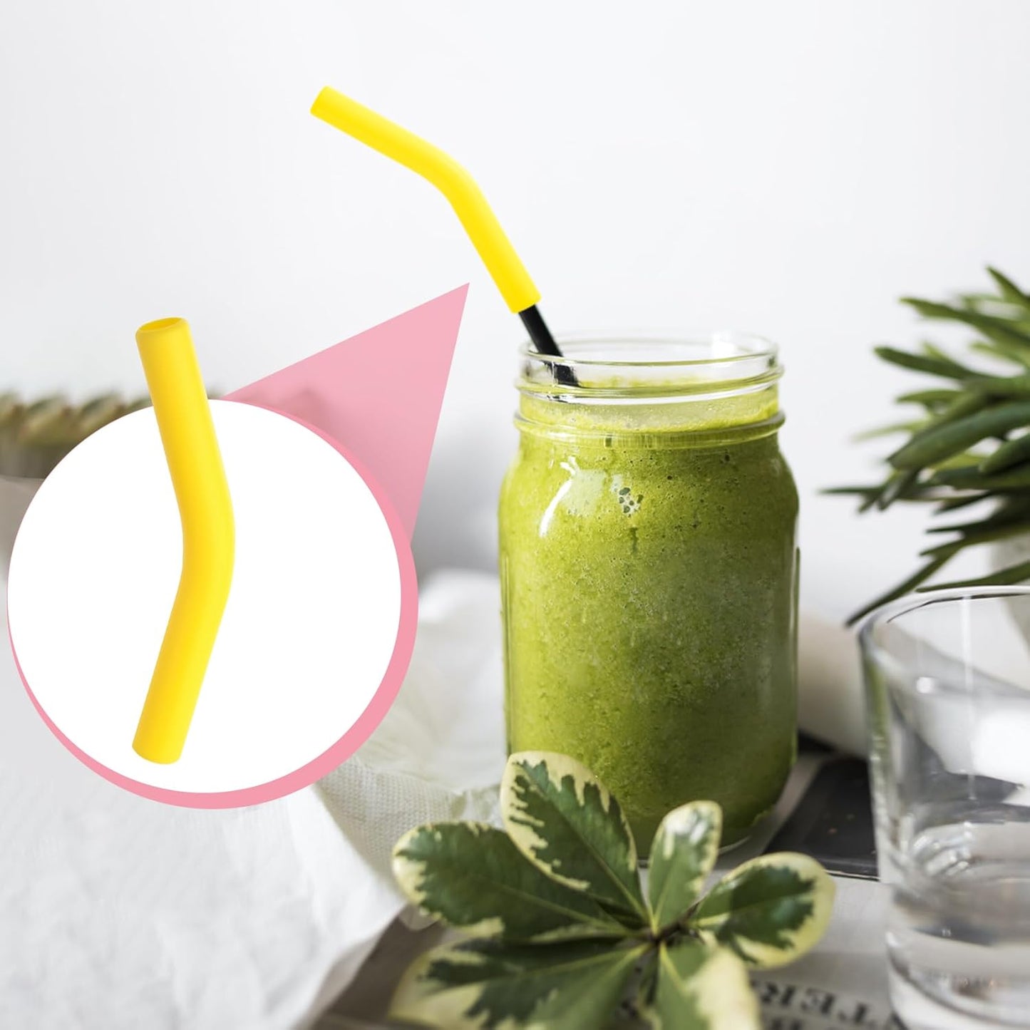 6pcs Food-Grade Silicone Straw Tips, Reusable Metal Straw Elbows Tips, Temperature Resistant Rubber Straw Covers Replacement Tip for 5/16" Stainless Steel Straws - 6 Colors