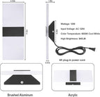 TRLIFE Wall Sconce Plug in, Modern Wall Sconces 12W LED Wall Sconce 6000K Cool - Image 4