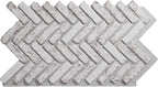 EverStone Herringbone Faux Brick Panel, 46 1/2"W x 25 1/4"H x 1"D, Rustic White by EkenaMillwork