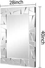 Chende Large Wall Mirrr with 3D Glass Frame, Modern Living Room Mirror - Image 6