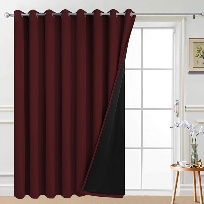 Yakamok 100% Blackout Extra Wide Thermal Insulated Curtains, Total Shade Patio by Yakamok