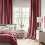 MIULEE Dusty Rose Back Tab Blackout Curtains 102 Inch Long 2 Panels Set - Image 2