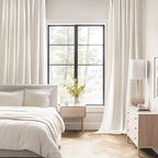 MIULEE Ivory Back Tab Blackout Curtains 108 Inch Long 2 Panels Set - Image 2