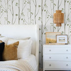 Timeet Green White Leaf Floral Boho Wallpaper 16" x 393.7" Self-Adhesive - Image 2
