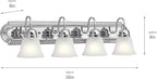 Kichler 30" 4-Light Vanity Bath Light in Chrome, Modern Bathroom Light - Image 9