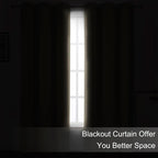 LEMOMO Khaki Thermal Blackout Curtains/42 x 95 Inch/Set of 2 Panels Room - Image 3