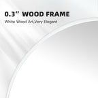 CULER Round White Bathroom 24 Inch Mirror, Circle Wall Modern Mirror - Image 5