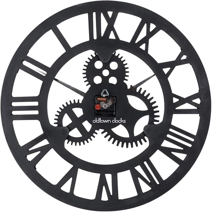 28" Industrial Steampunk Vintage Retro Home Decor Wall Clock *Note: Decorative - Image 4