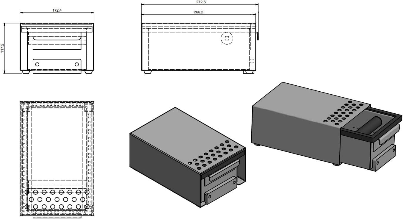 Rattleware Stainless Steel Adjustable Control Knockbox Drawer - Heavy-Duty Espresso Grounds Bin, Perfect for Professional Cafe Operations (6.7” x 4.6” x 10.47)