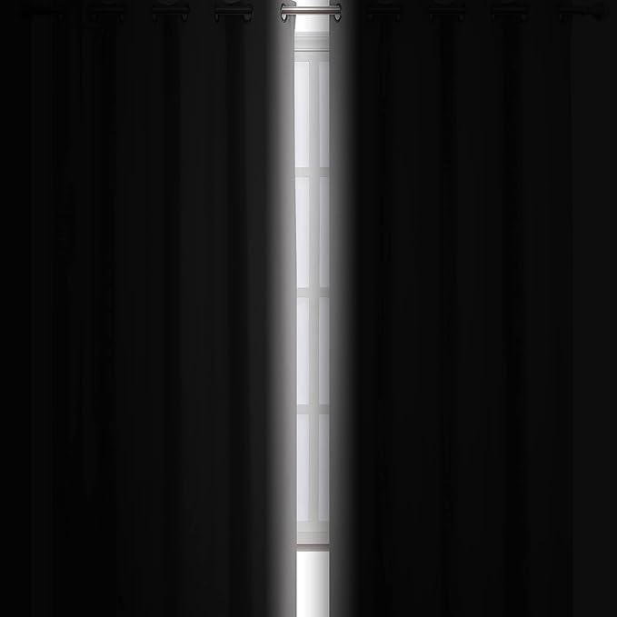 LEMOMO Light Grey Blackout Curtains 52 x 63 Inch Length/Set of 2 Curtain - Image 3