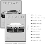 CSLGQGV Car Poster Vintage Racing Car Wall Art Supercar Canvas Prints Painting - Image 3