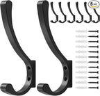 saffruff 8-Pack Wall Mount Coat Hooks, Heavy Duty Metal Hooks by saffruff