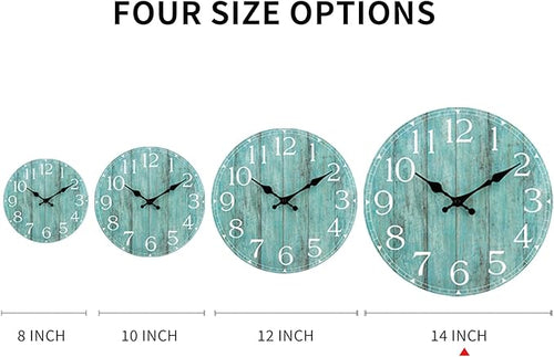 14 Inch Teal Wall Clock - Image 2