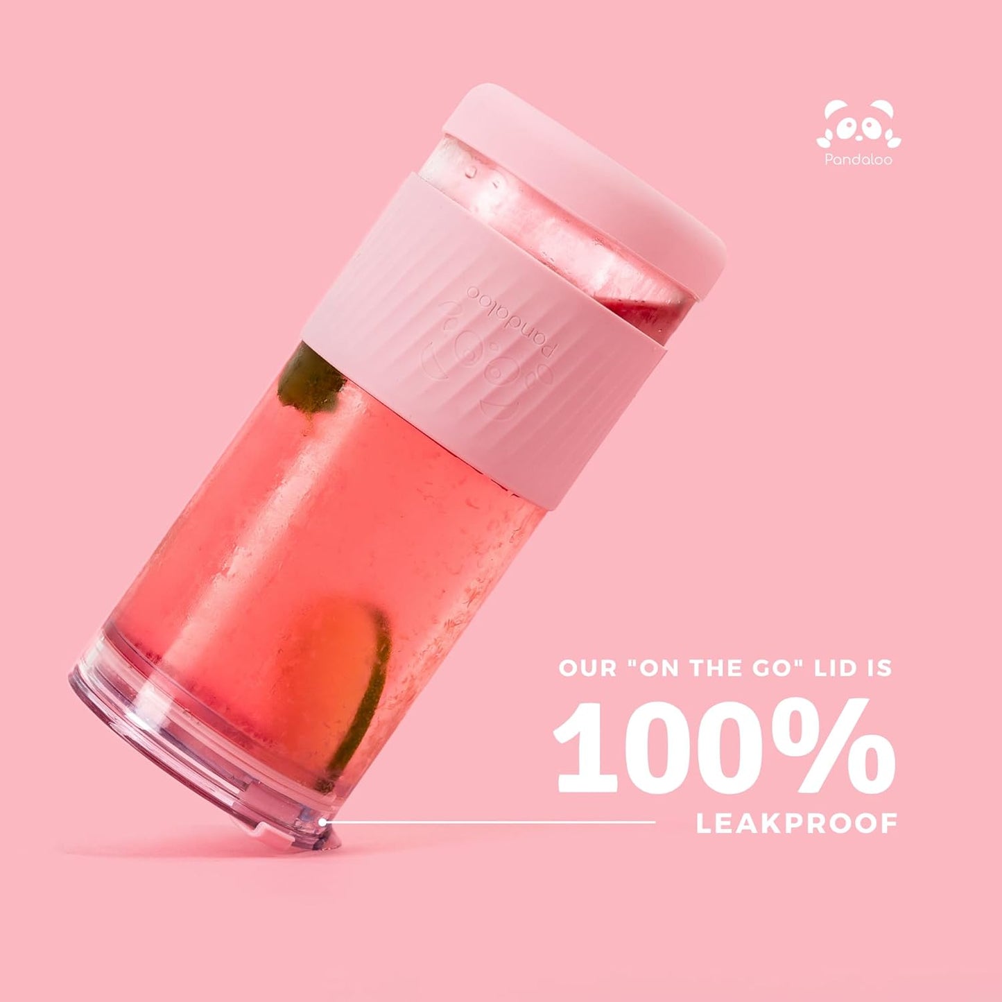 Pandaloo® Glass Cups With Lids and Straws -20 Fl Oz- Perfect Size Iced Coffee Cup - Smoothie Cup With Bamboo Lid and On the go Lid - Glass Tumbler (2 Count (Pack of 1), Amber Sand-Black Saphir)