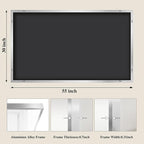 Koonmi Silver Rectangle Wall Mirror, 30x55 Inch Bathroom Mirror, Aluminum Frame - Image 2