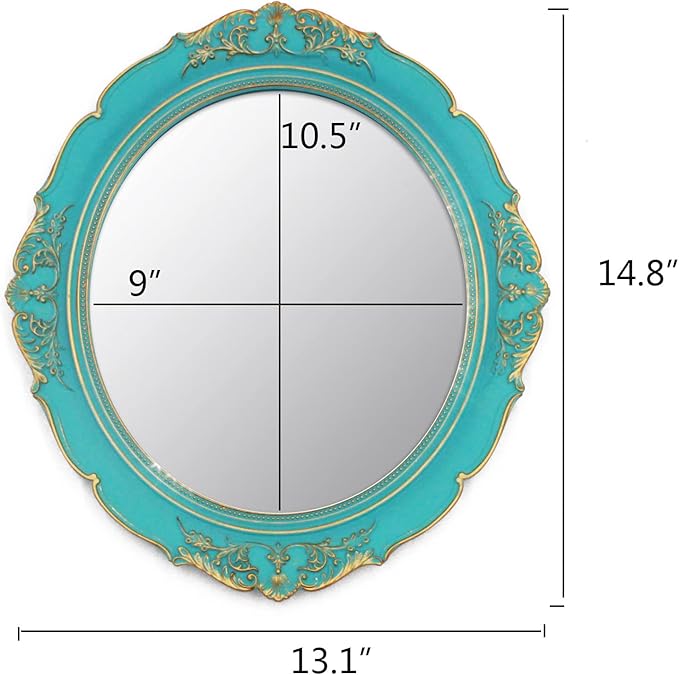 Eaoundm 13.1 x 14.8 inchs Decorative Wall Mirror, Vintage Hanging Mirrors - Image 4