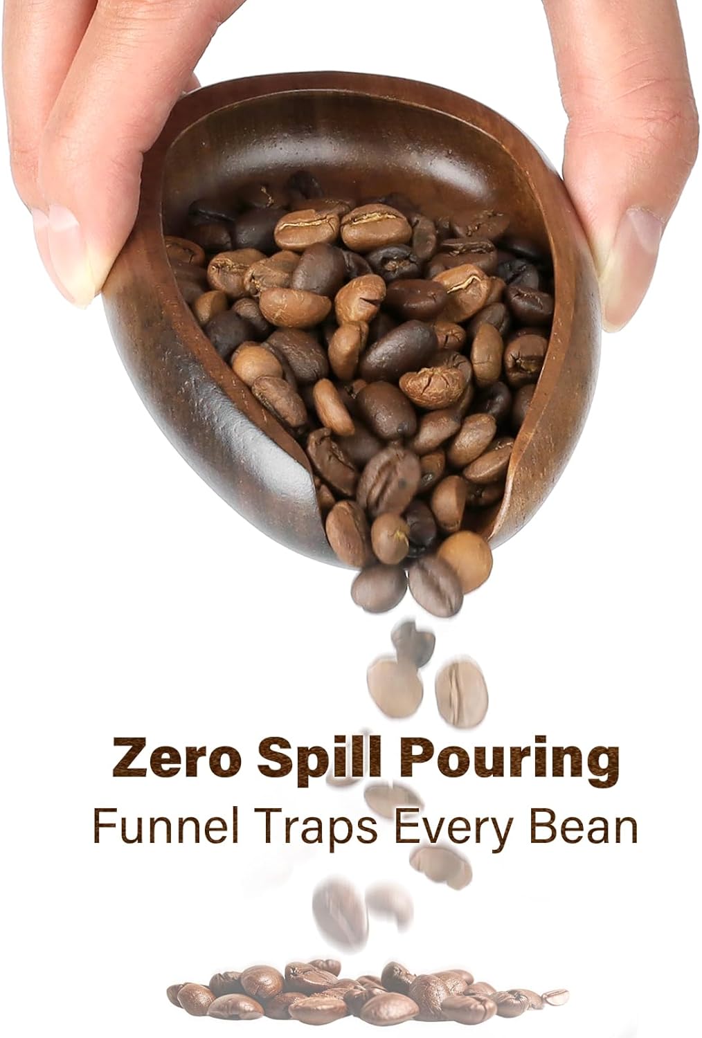 KitchenTour Organic Coffee Kit - Wooden Dosing Cup & 8ml Anti-Static Sprayer - 2-in-1 Barista Set for Espresso/Cold Brew