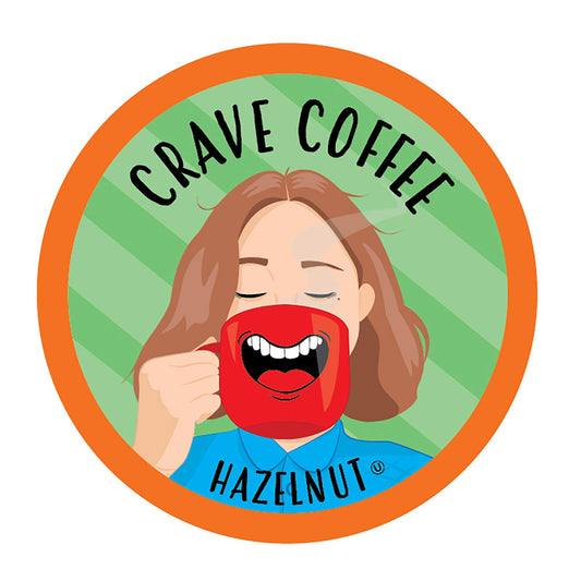 Crave Beverages Flavored Coffee Pods, Compatible with 2.0 K-Cup Brewers, Hazelnut, 100 Count