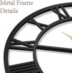 Vantic 32 Inch Large Wall Clock, Roman Numeral Metal Oversized Wall Clocks - Image 6