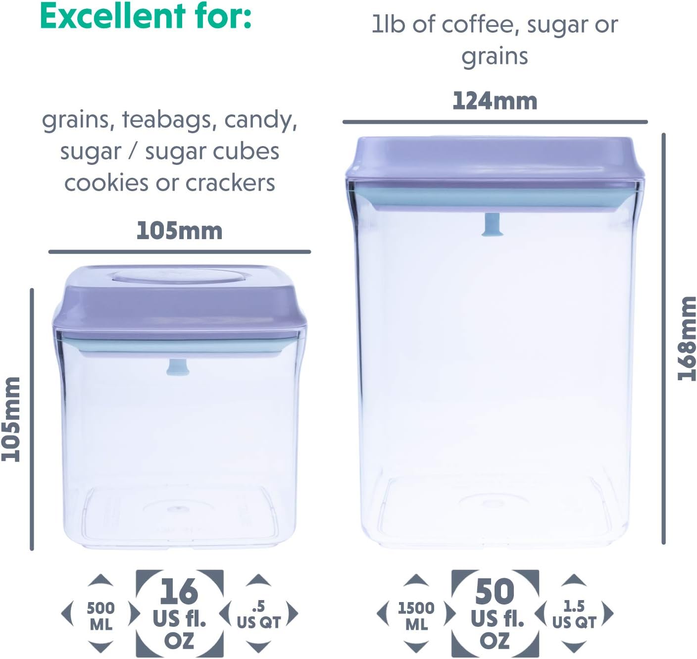 Bop Top | Airtight Meal Prep Containers with Lids | Food Storage Container Sets | Snack and Overnight Oats Fridge Organizer | Pantry and Kitchen Organization