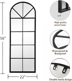 Floor Length Mirror, Oversize Farmhouse Full Body Standing Mirrors - Image 2