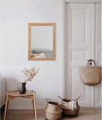 AAZZKANG Rustic Mirrors for Wall Rectangle Wooden Frame Hanging Mirror for - Image 5