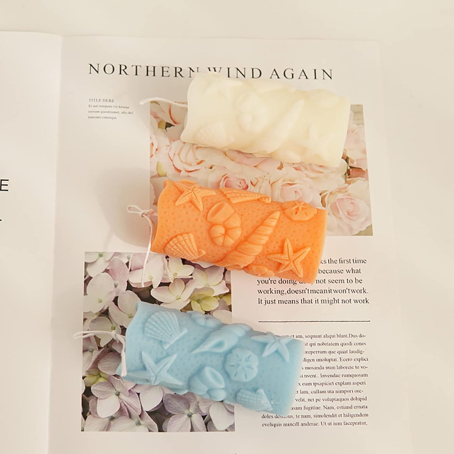 Shell Cylinder Silicone Molds for Resin, Soap & Candle Making - Starfish, Conch, Seafood & More