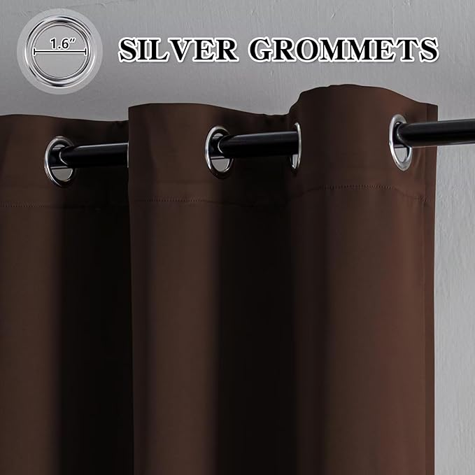 IGEMAEVE Blackout Curtains 108 Inch Length 2 Panels Set, Grommet Energy Saving - Image 2