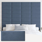 IFNOW Wall Mounted Upholstered Headboard King, 3D Peel and Stick Soundproof by IFNOW